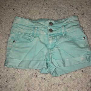 Mint green shorts